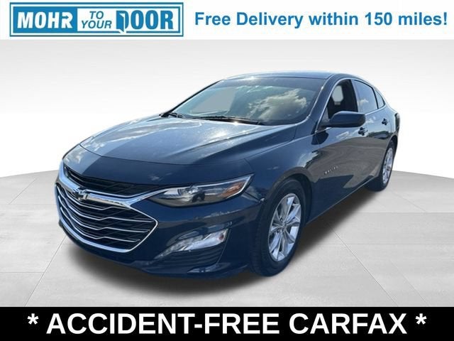 2019 Chevrolet Malibu LT in Northsky Blue Metallic — front three-quarter view