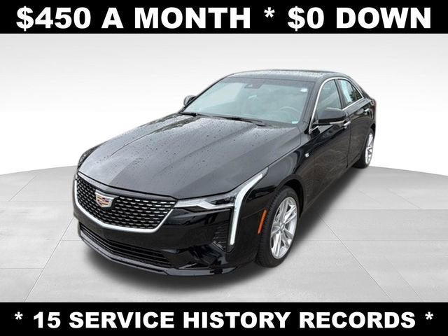 2023 Cadillac CT4 Luxury in Black Raven — front three-quarter view