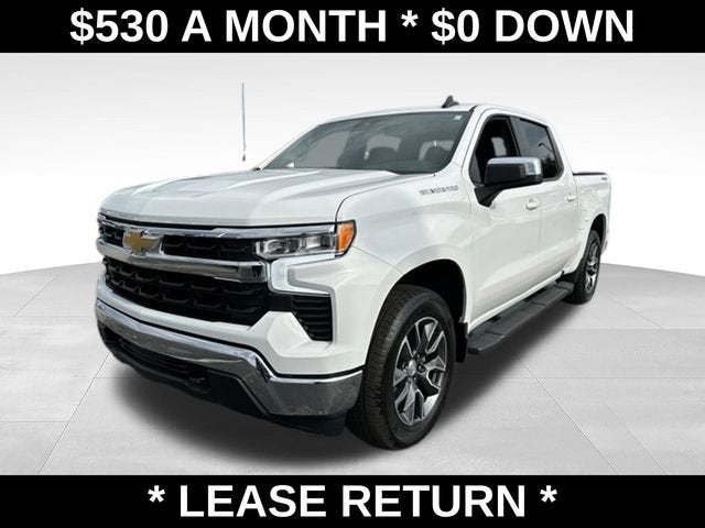 2024 Chevrolet Silverado 1500 LT (2FL) in Summit White — front three-quarter view