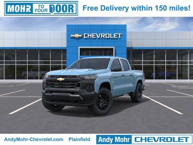 2026 Chevrolet Colorado WT in Snowdrift Metallic — front three-quarter view