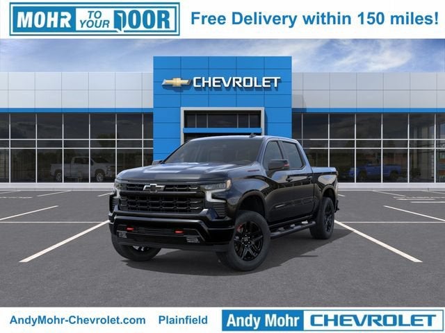2026 Chevrolet Silverado 1500 RST in Black — front three-quarter view