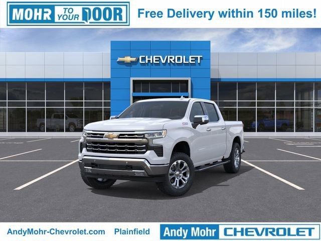 2026 Chevrolet Silverado 1500 LTZ in Polar White Tricoat — front three-quarter view