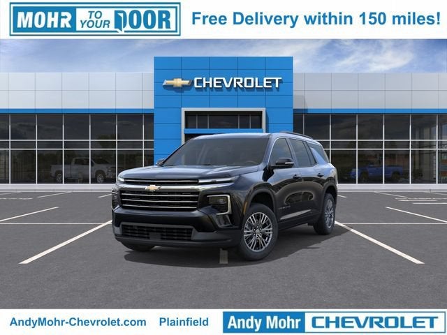 2026 Chevrolet Traverse LT in Mosaic Black Metallic — front three-quarter view