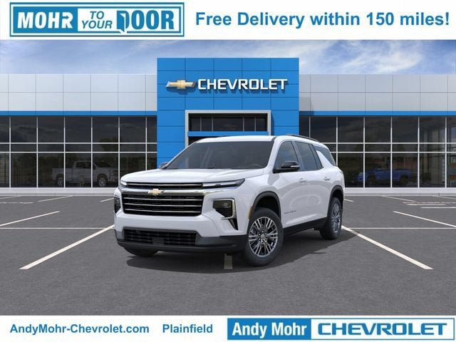 2026 Chevrolet Traverse LT in Summit White — front three-quarter view
