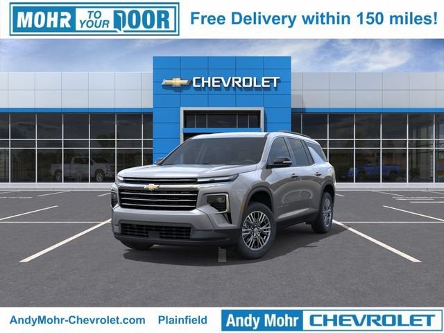 2026 Chevrolet Traverse LT in Sterling Gray Metallic — front three-quarter view