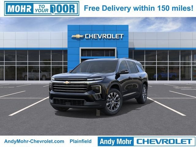 2026 Chevrolet Traverse LT in Mosaic Black Metallic — front three-quarter view