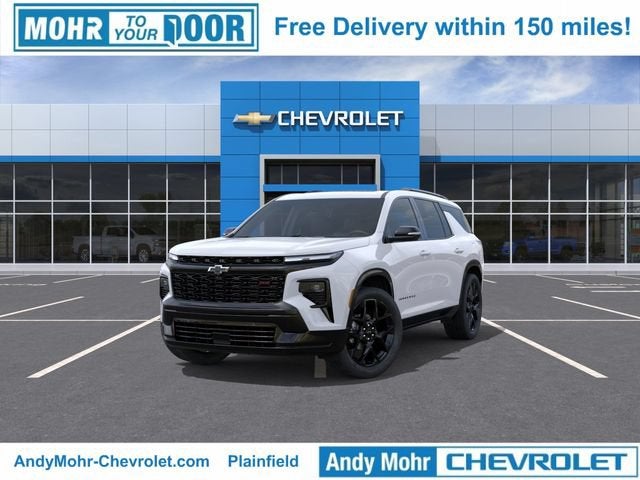 2026 Chevrolet Traverse RS in Polar White Tricoat — front three-quarter view