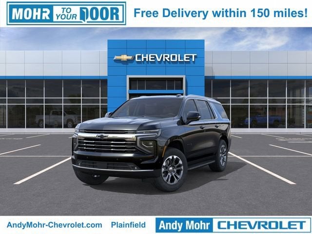 2026 Chevrolet Tahoe LT in Black — front three-quarter view