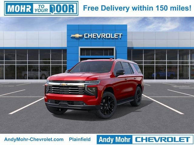 2026 Chevrolet Tahoe Premier in Radiant Red Tintcoat — front three-quarter view