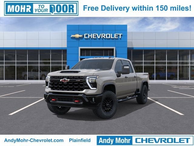 2026 Chevrolet Silverado 2500 HD ZR2 in White Sands — front three-quarter view