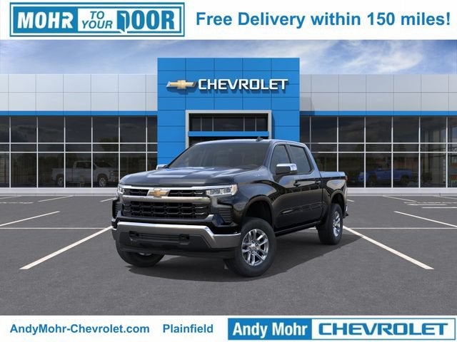 2026 Chevrolet Silverado 1500 LT in Black — front three-quarter view