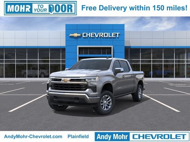 2026 Chevrolet Silverado 1500 LT in Sterling Gray Metallic — front three-quarter view