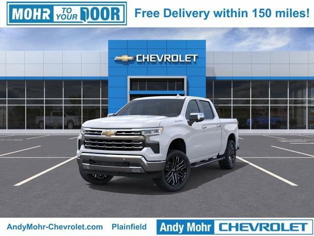 2026 Chevrolet Silverado 1500 LTZ in Summit White — front three-quarter view