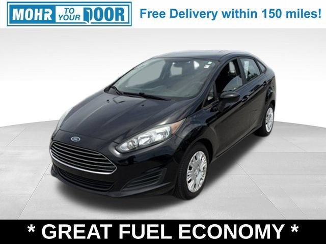 2016 Ford Fiesta S in Shadow Black — front three-quarter view