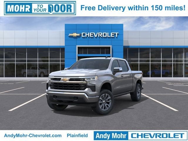 2026 Chevrolet Silverado 1500 LT in Sterling Gray Metallic — front three-quarter view