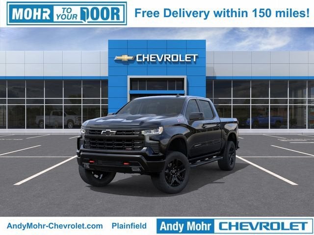 2026 Chevrolet Silverado 1500 LT Trail Boss in Black — front three-quarter view