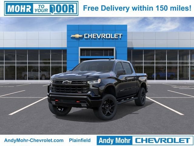 2026 Chevrolet Silverado 1500 LT Trail Boss in Black — front three-quarter view