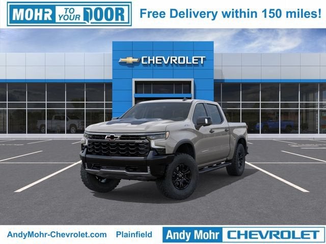 2026 Chevrolet Silverado 1500 ZR2 in White Sands — front three-quarter view