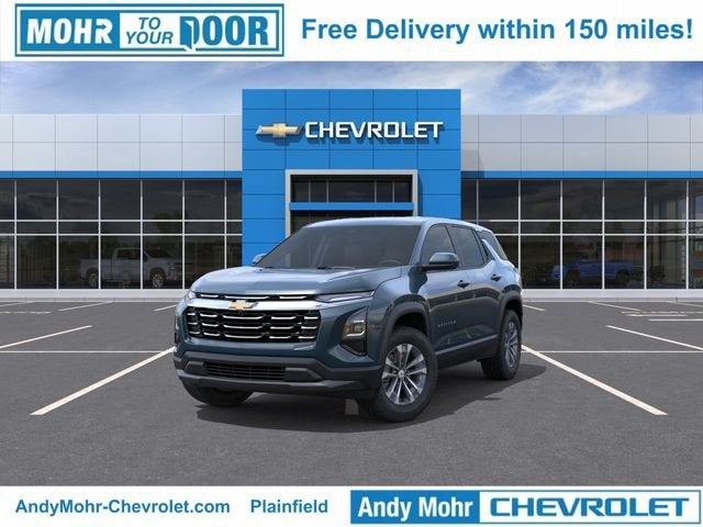 2026 Chevrolet Equinox LT in Lakeshore Blue Metallic — front three-quarter view