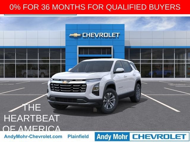 2026 Chevrolet Equinox LT in Summit White — front three-quarter view