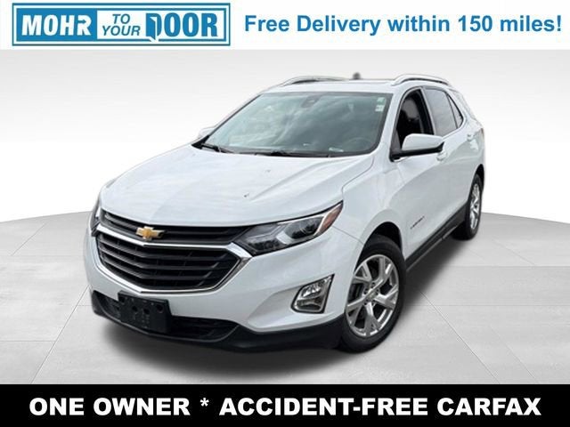 2020 Chevrolet Equinox LT in Summit White — front three-quarter view