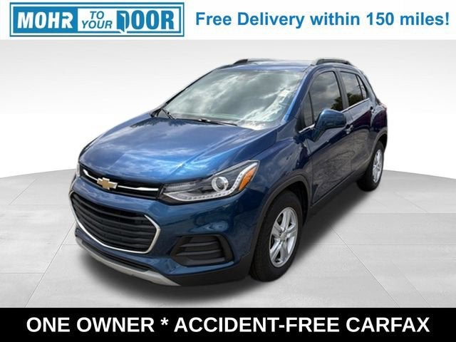 2020 Chevrolet Trax LT in Pacific Blue Metallic — front three-quarter view