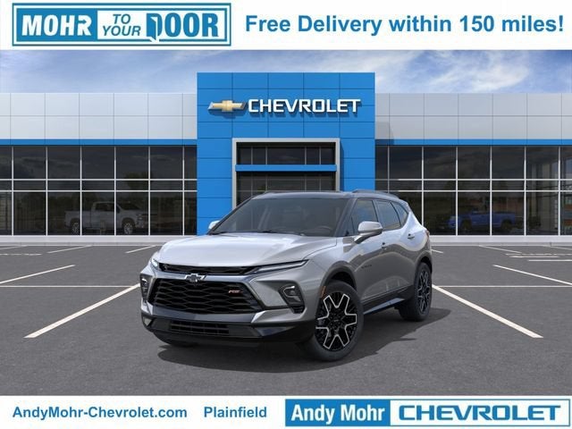 2026 Chevrolet Blazer RS in Sterling Gray Metallic — front three-quarter view