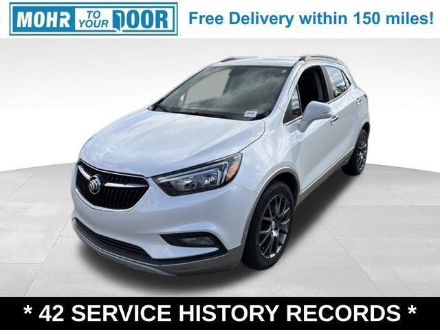 2019 Buick Encore Sport Touring in Includes (Bqx) Satin Nickel Metallic Lower Exterior Accent Color, Paint Code W733j. — front...