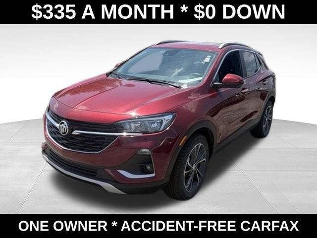 2023 Buick Encore GX Select in Cinnabar Metallic — front three-quarter view