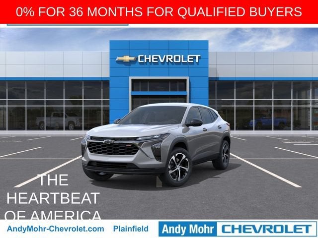 2026 Chevrolet Trax 1RS in Sterling Gray Metallic — front three-quarter view