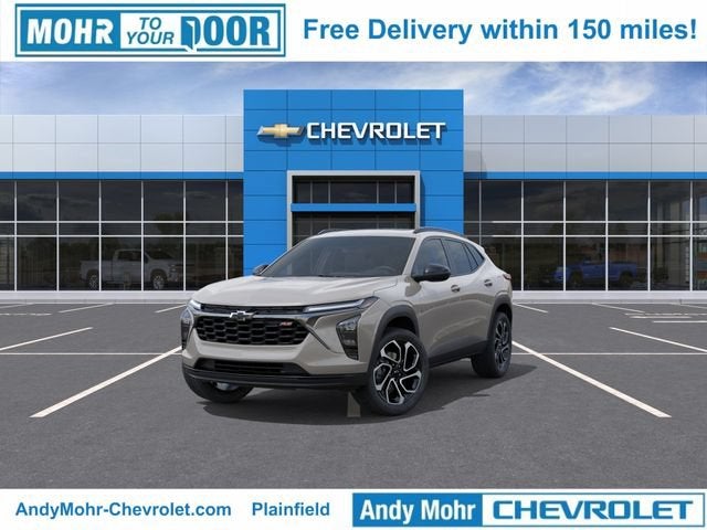 2026 Chevrolet Trax 2RS in White Sands — front three-quarter view