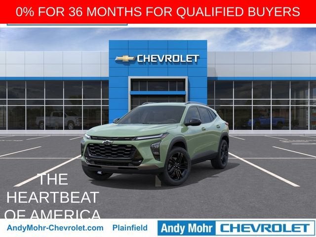 2026 Chevrolet Trax ACTIV in Cacti Green — front three-quarter view