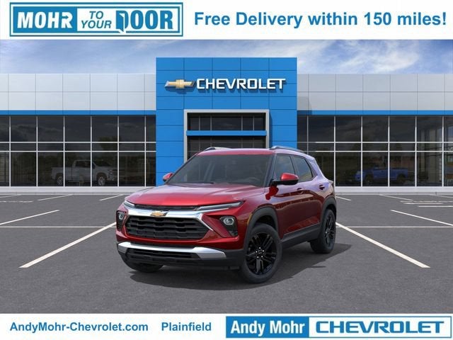 2026 Chevrolet Trailblazer LT in Apex Red — front three-quarter view