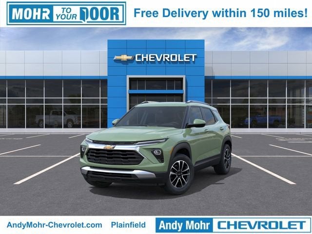 2026 Chevrolet Trailblazer LT in Cacti Green — front three-quarter view