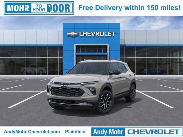 2026 Chevrolet Trailblazer ACTIV in White Sands — front three-quarter view