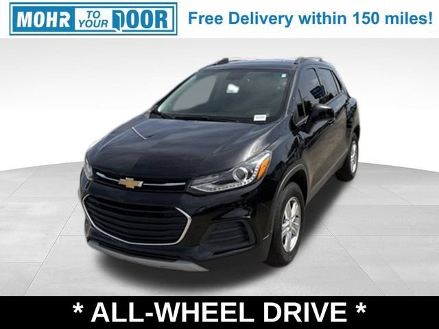 2021 Chevrolet Trax LT in Mosaic Black Metallic — front three-quarter view