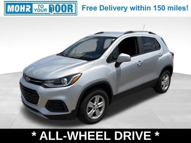 2022 Chevrolet Trax LT in Silver Ice Metallic — front three-quarter view