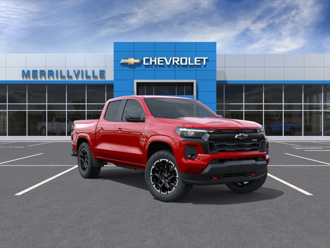 2026 Chevrolet Colorado Z71 in Radiant Red Tintcoat — front three-quarter view