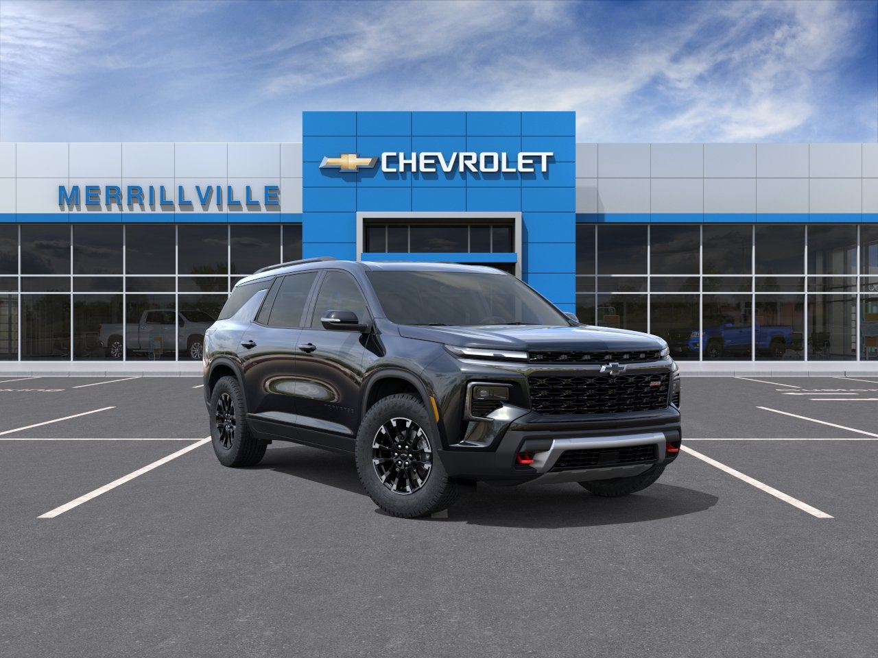 2026 Chevrolet Traverse Z71 in Mosaic Black Metallic — front three-quarter view