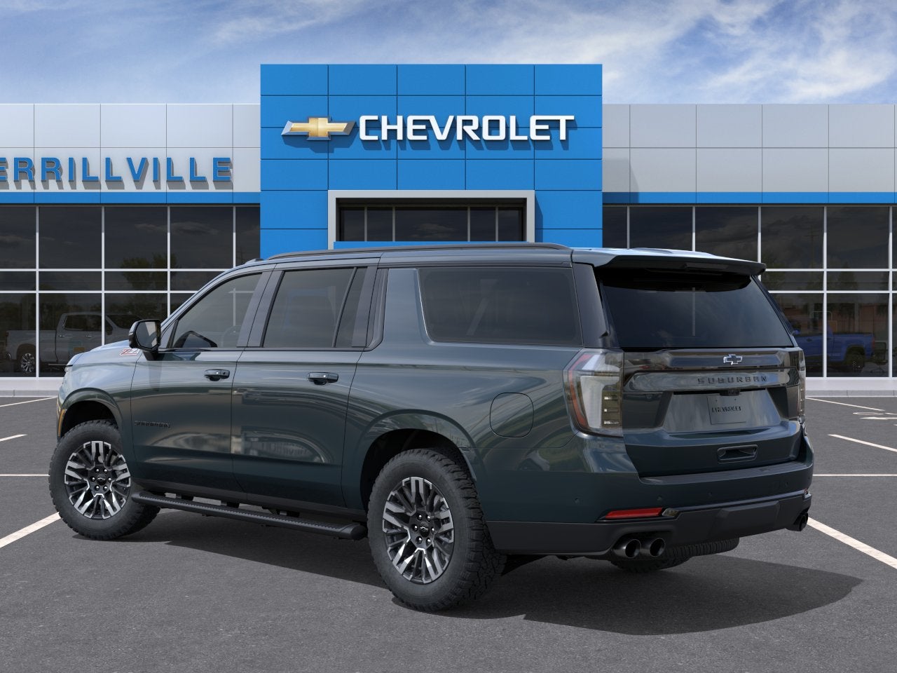 2026 Chevrolet Suburban — rear three-quarter view