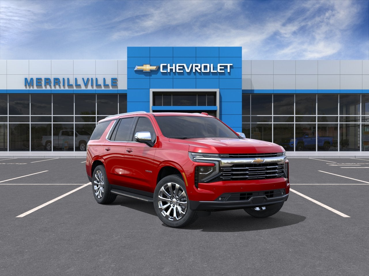 2026 Chevrolet Tahoe Premier in Radiant Red Tintcoat — front three-quarter view