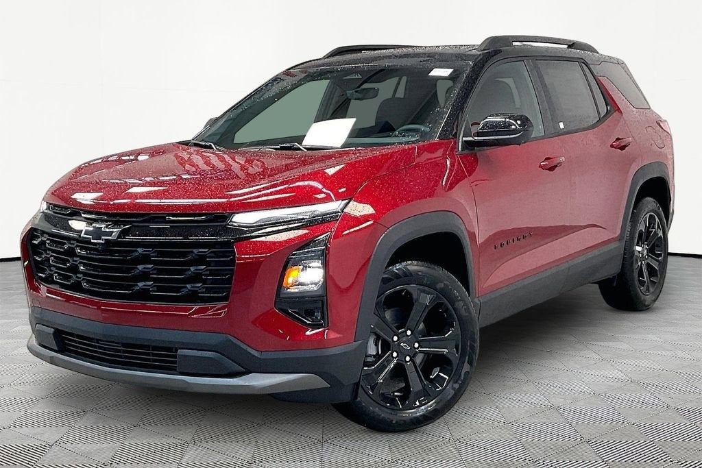 2026 Chevrolet Equinox LT in Radiant Red Tintcoat — front three-quarter view