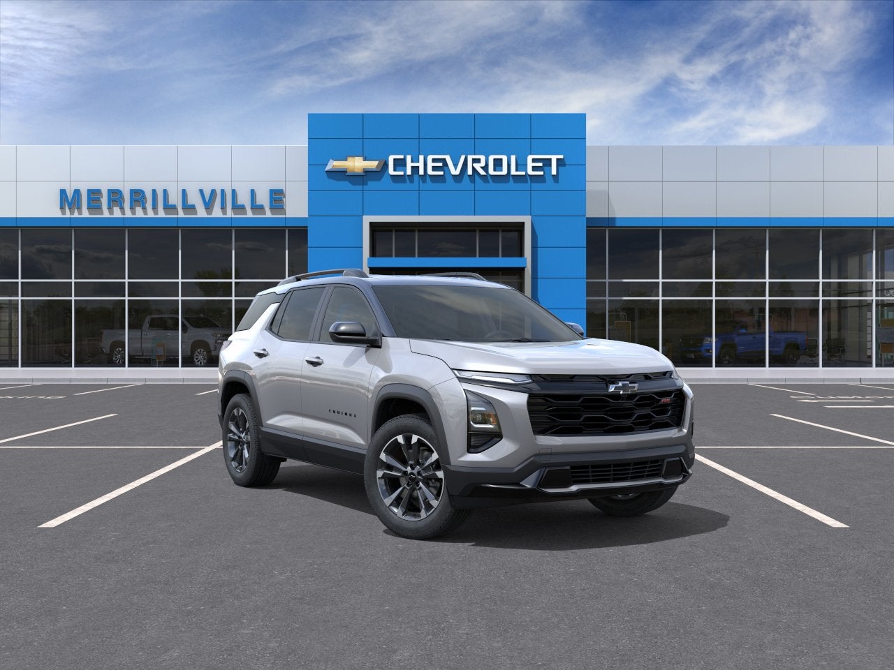 2026 Chevrolet Equinox RS in Sterling Gray Metallic — front three-quarter view