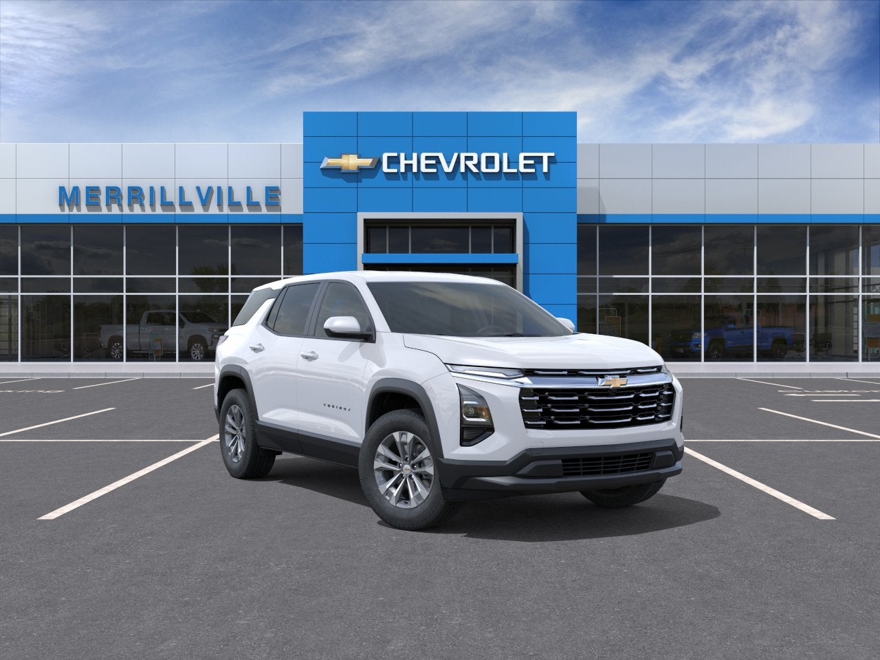 2026 Chevrolet Equinox LT in Summit White — front three-quarter view