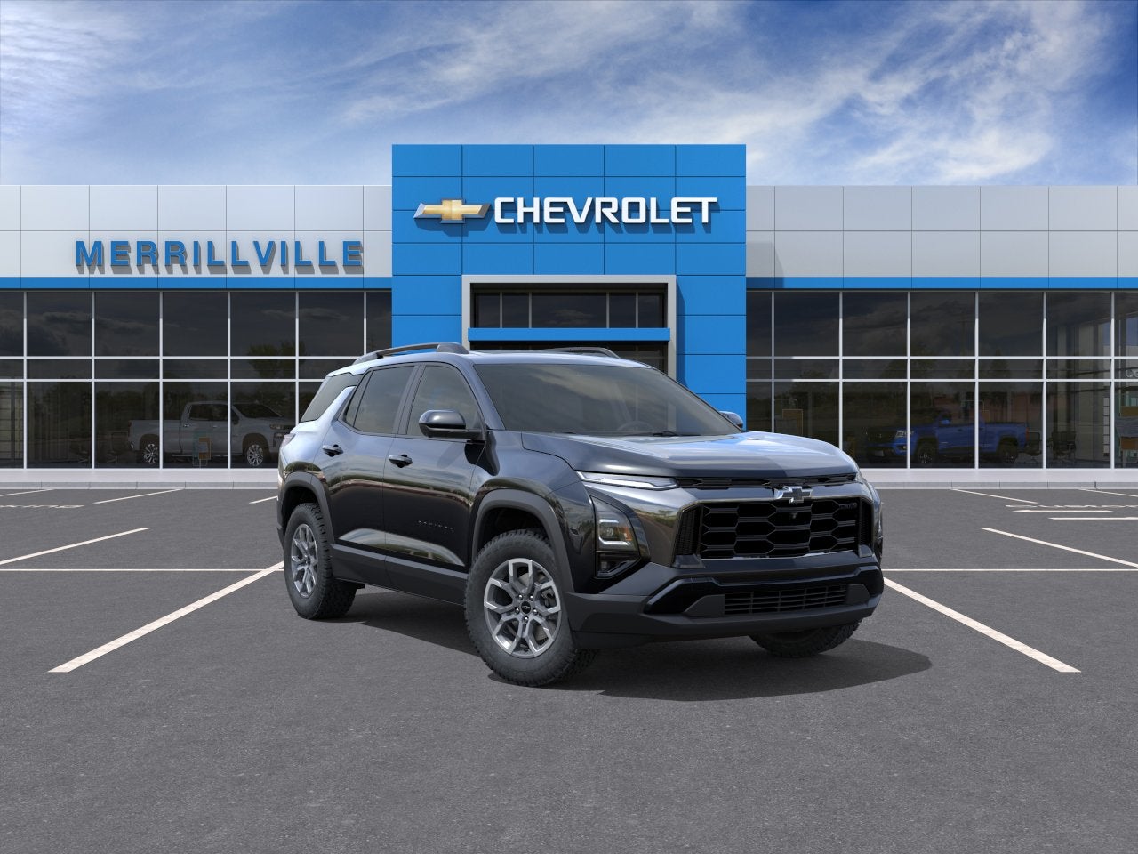 2026 Chevrolet Equinox ACTIV in Mosaic Black Metallic — front three-quarter view