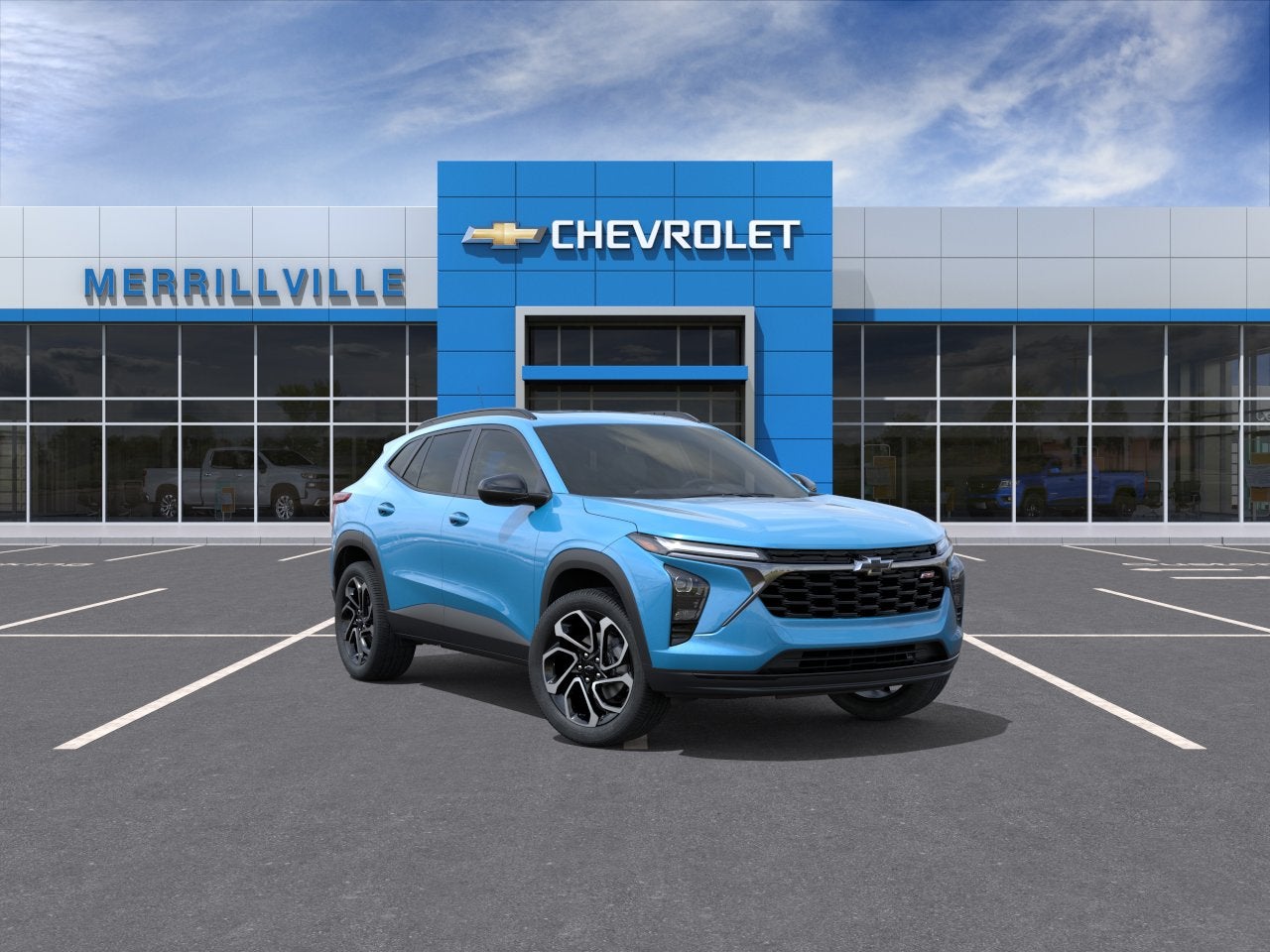 2026 Chevrolet Trax 2RS in Marina Blue Metallic — front three-quarter view