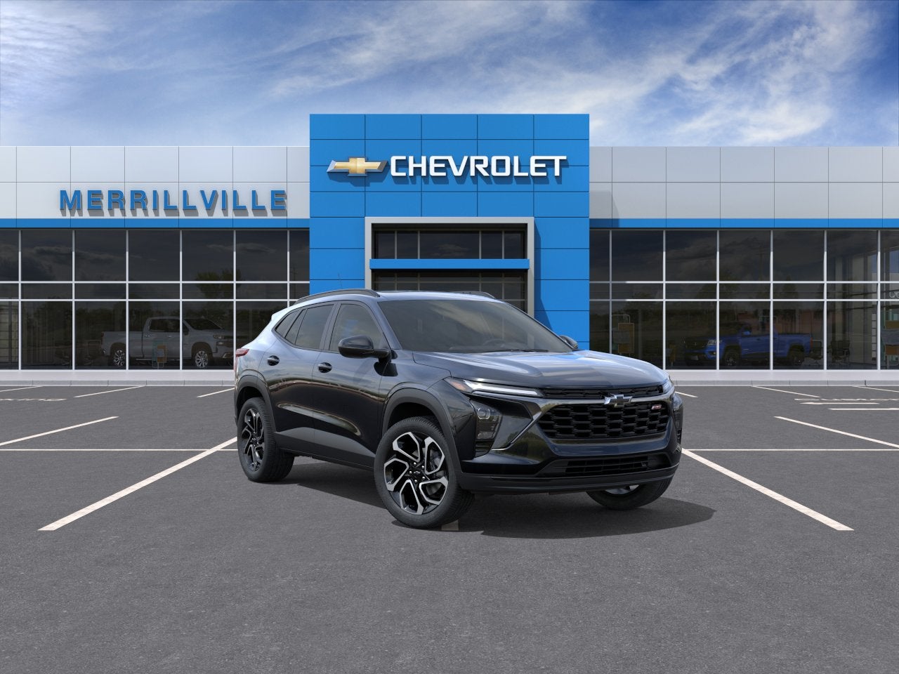 2026 Chevrolet Trax 2RS in Mosaic Black Metallic — front three-quarter view
