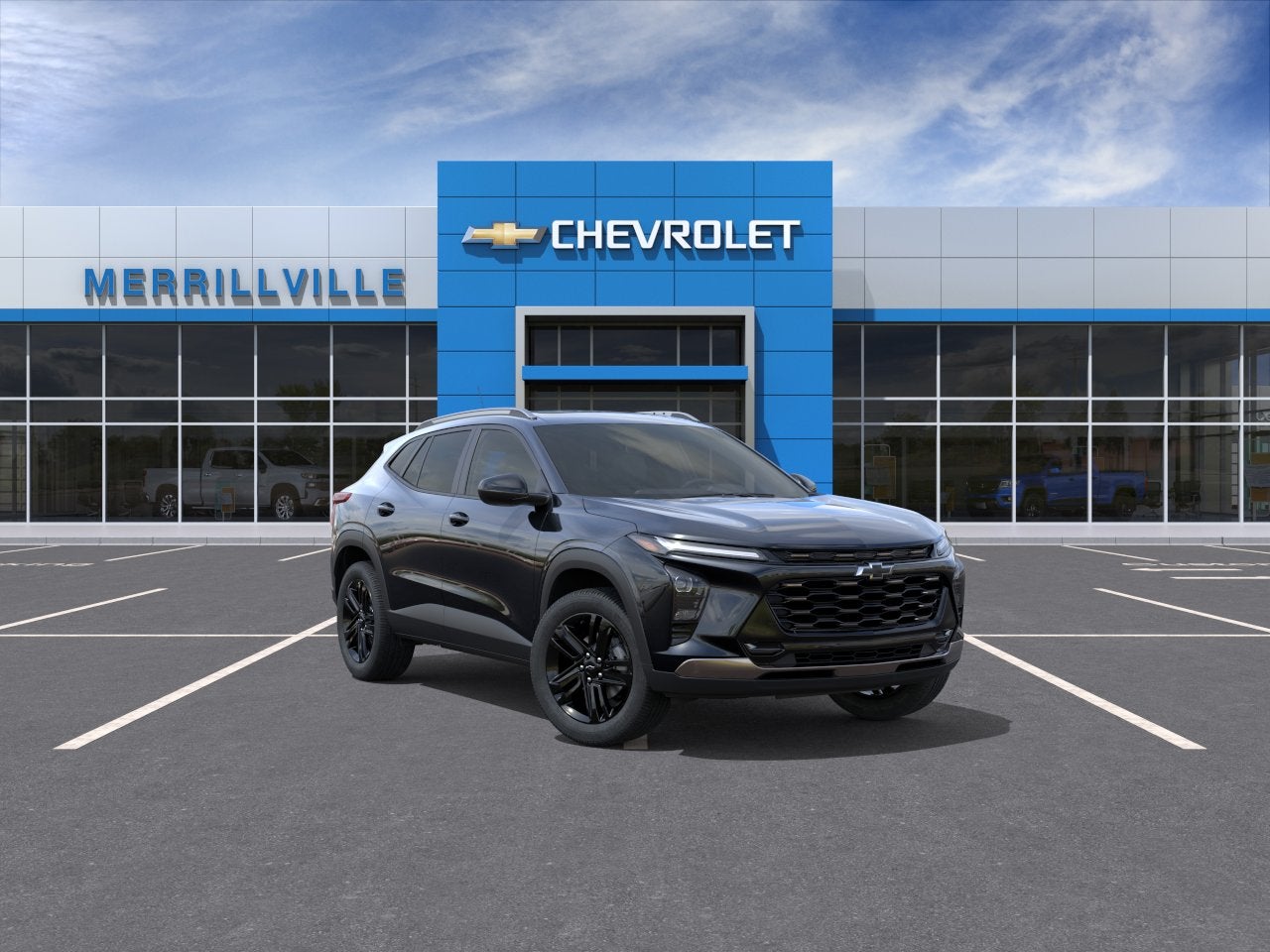 2026 Chevrolet Trax ACTIV in Mosaic Black Metallic — front three-quarter view