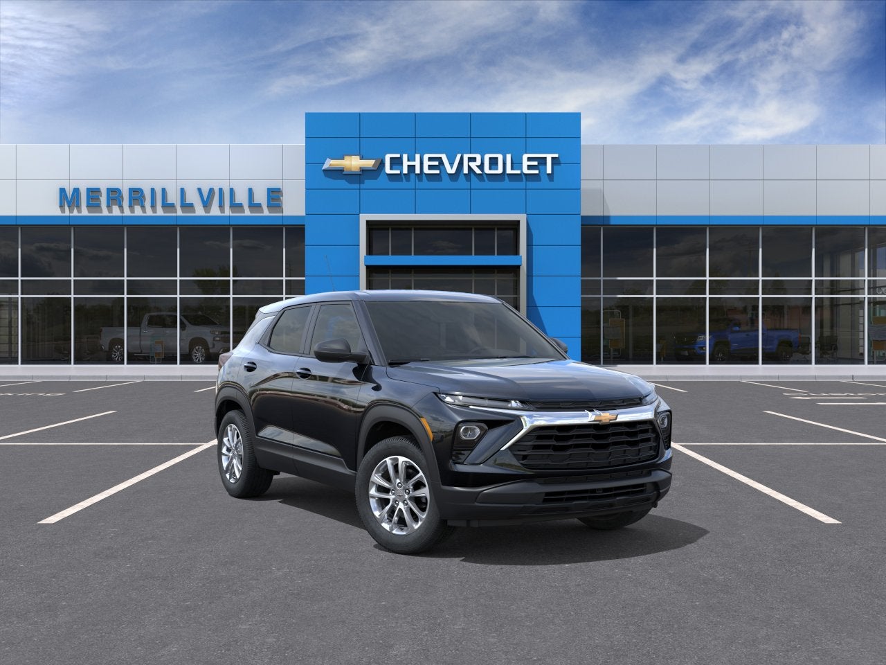 2026 Chevrolet Trailblazer LS in Mosaic Black Metallic — front three-quarter view