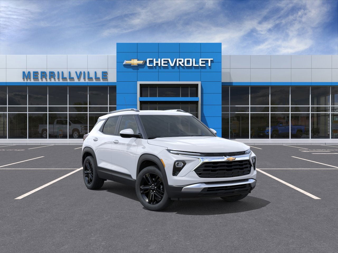2026 Chevrolet Trailblazer LT in Summit White — front three-quarter view